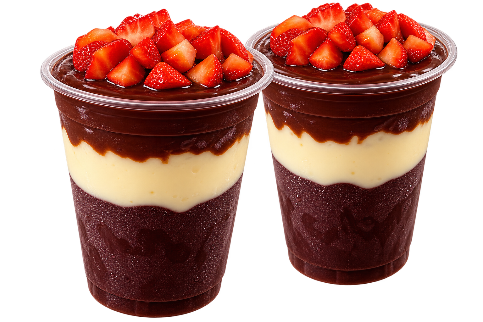 Combo 2 copos Açaí com Morango e Nutella Icemu